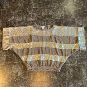Sequined dolman top